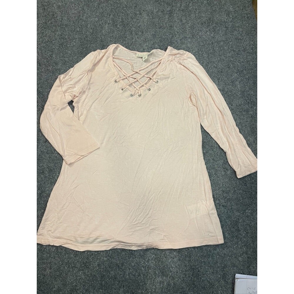 Emaline Top Womens Small S Pink Long Sleeve